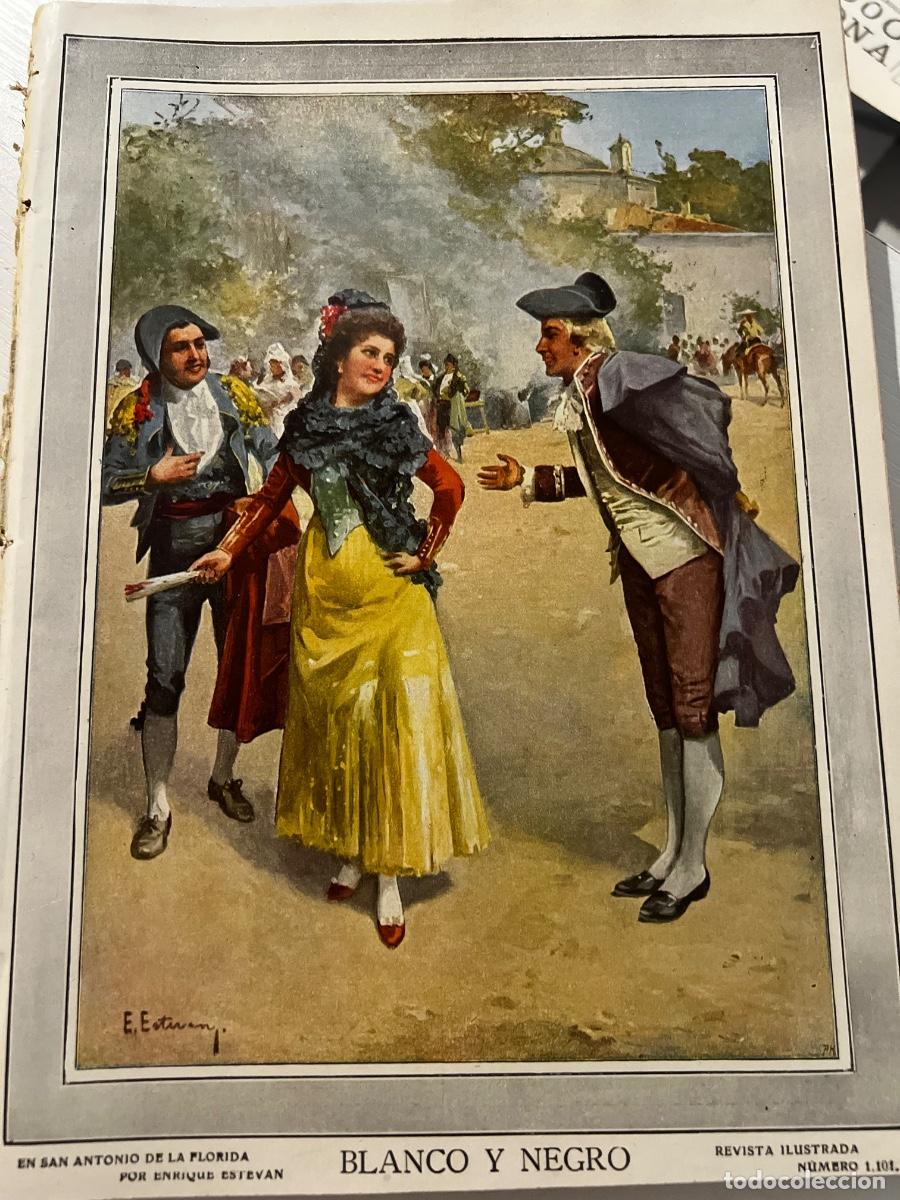 Coleccionismo de revistas y peri&oacute;dicos: BLANCO Y NEGRO. N&ordm; 1101. A&Ntilde;O 1912. LOS FUSILAMIENTOS DE FEZ. CORRIDA BEN&Eacute;FICA EN BARCELONA. E.. LEER