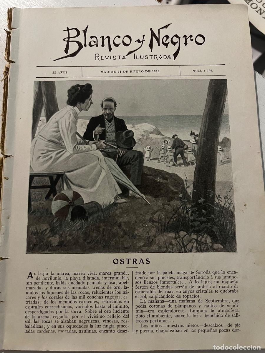 Coleccionismo de revistas y peri&oacute;dicos: BLANCO Y NEGRO. N&ordm; 1080. A&Ntilde;O 1912. INDULTO DEL CHATO DE CUQUETA. CAMPA&Ntilde;A DE MELILLA. VICENTE PASTOR