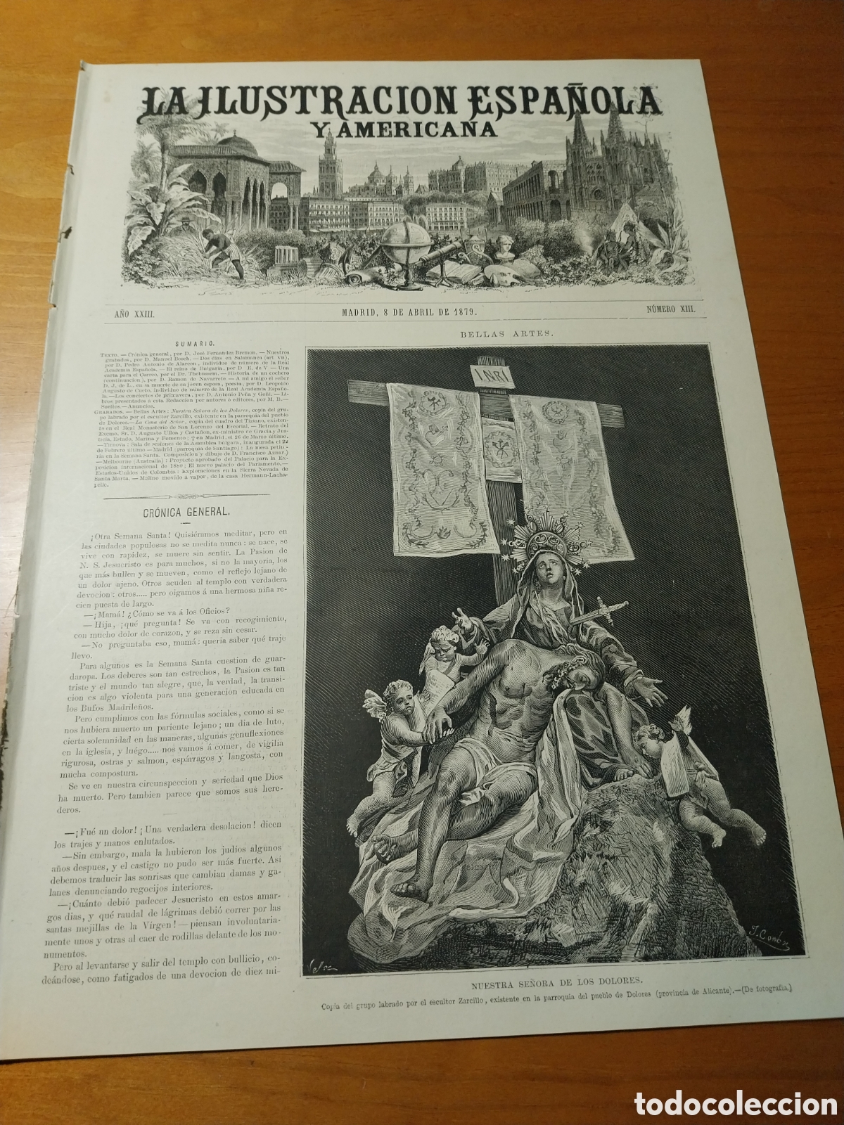 Coleccionismo de revistas y peri&oacute;dicos: REVISTA 1879 PARROQUIA DE SANTIAGO D MADRID
