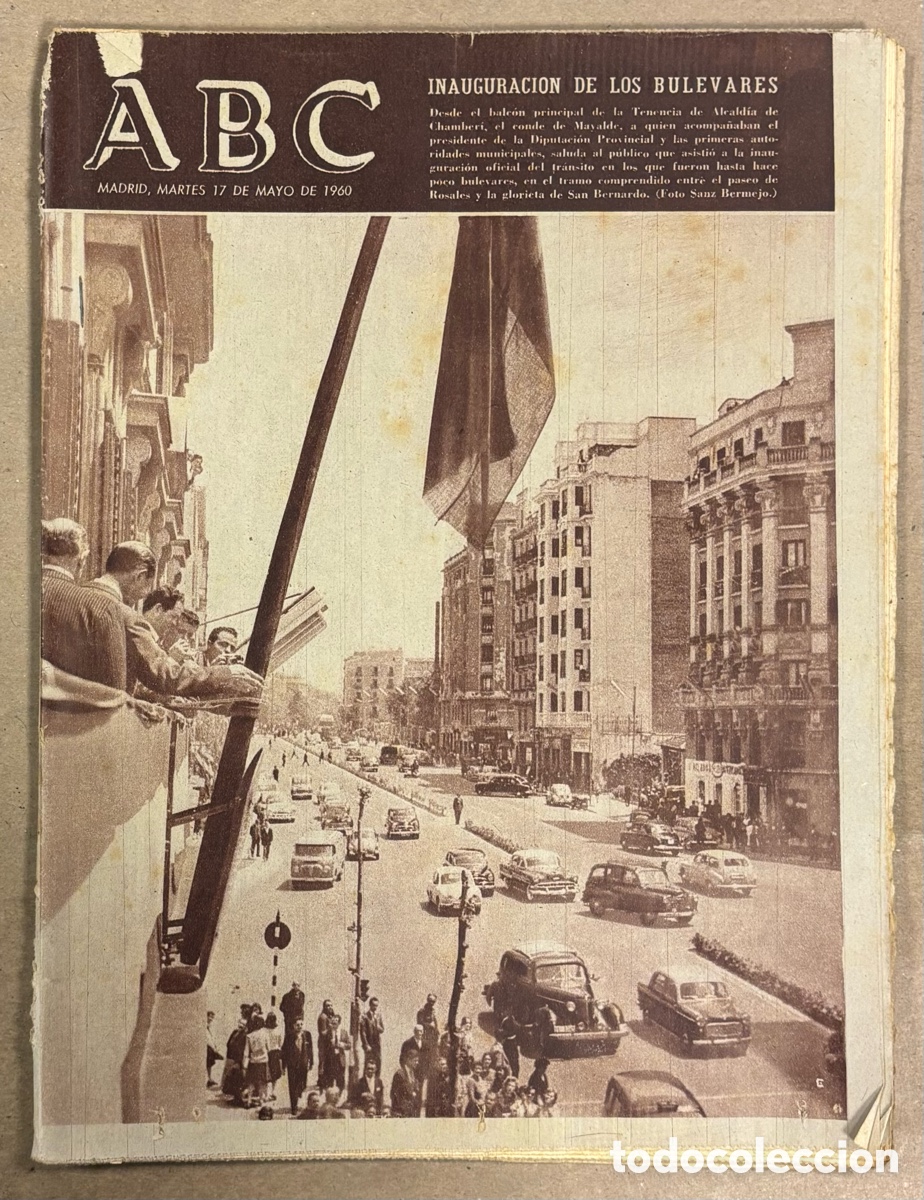 Coleccionismo de revistas y peri&oacute;dicos: ABC (17 MAYO 1960) INAUGURACI&Oacute;N BULEVARES CHAMBER&Iacute;, ESPA&Ntilde;A 3-0 INGLATERRA CHAMART&Iacute;N,&hellip;