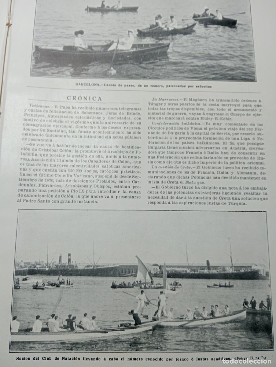 Coleccionismo de revistas y peri&oacute;dicos: REVISTA A&Ntilde;O 1909 PALOMAS CENRE COLOMBOFIL CATALA CLUB NATACI&Oacute; BARCELONA JUSTAS ACUATICAS LUCHA REMOS