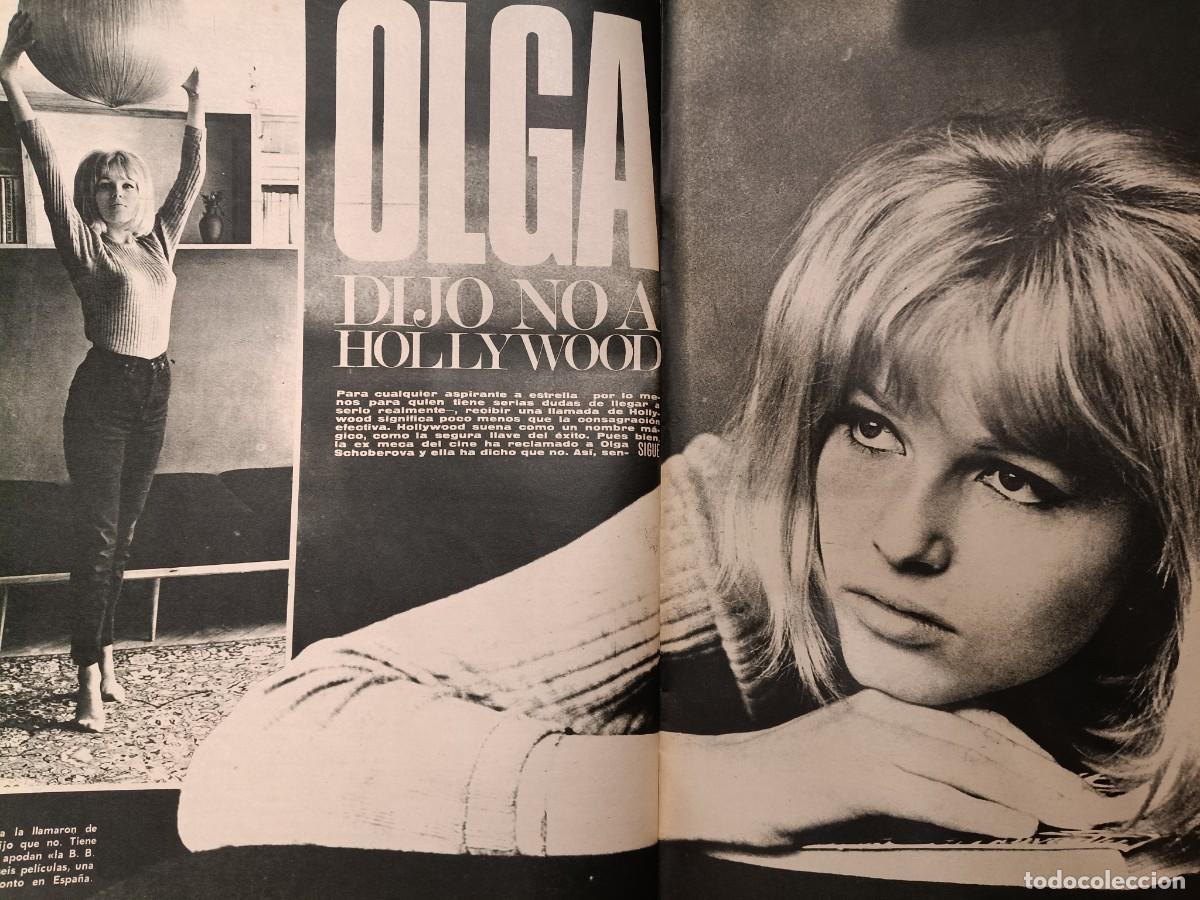 Coleccionismo de revistas y peri&oacute;dicos: OLGA SCHOBEROV&Aacute;, LA B. B. CHECA RECHAZA IR A HOLLYWOOD. 4 P&Aacute;GINAS DE TRIUNFO 1967