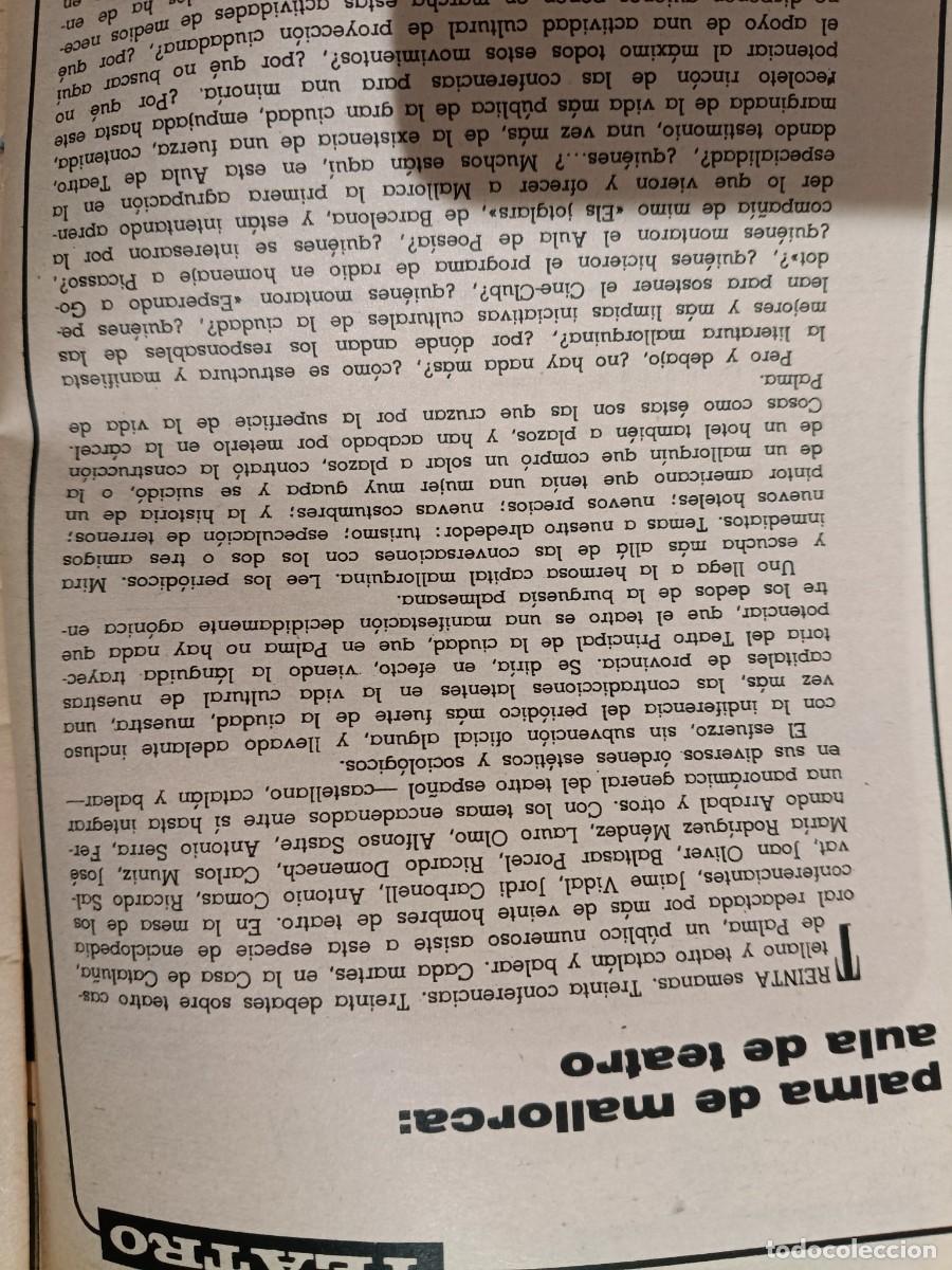 Coleccionismo de revistas y peri&oacute;dicos: EL AULA DE TEATRO DE PALMA DE MALLORCA. ART&Iacute;CULO DE TRIUNFO 1967