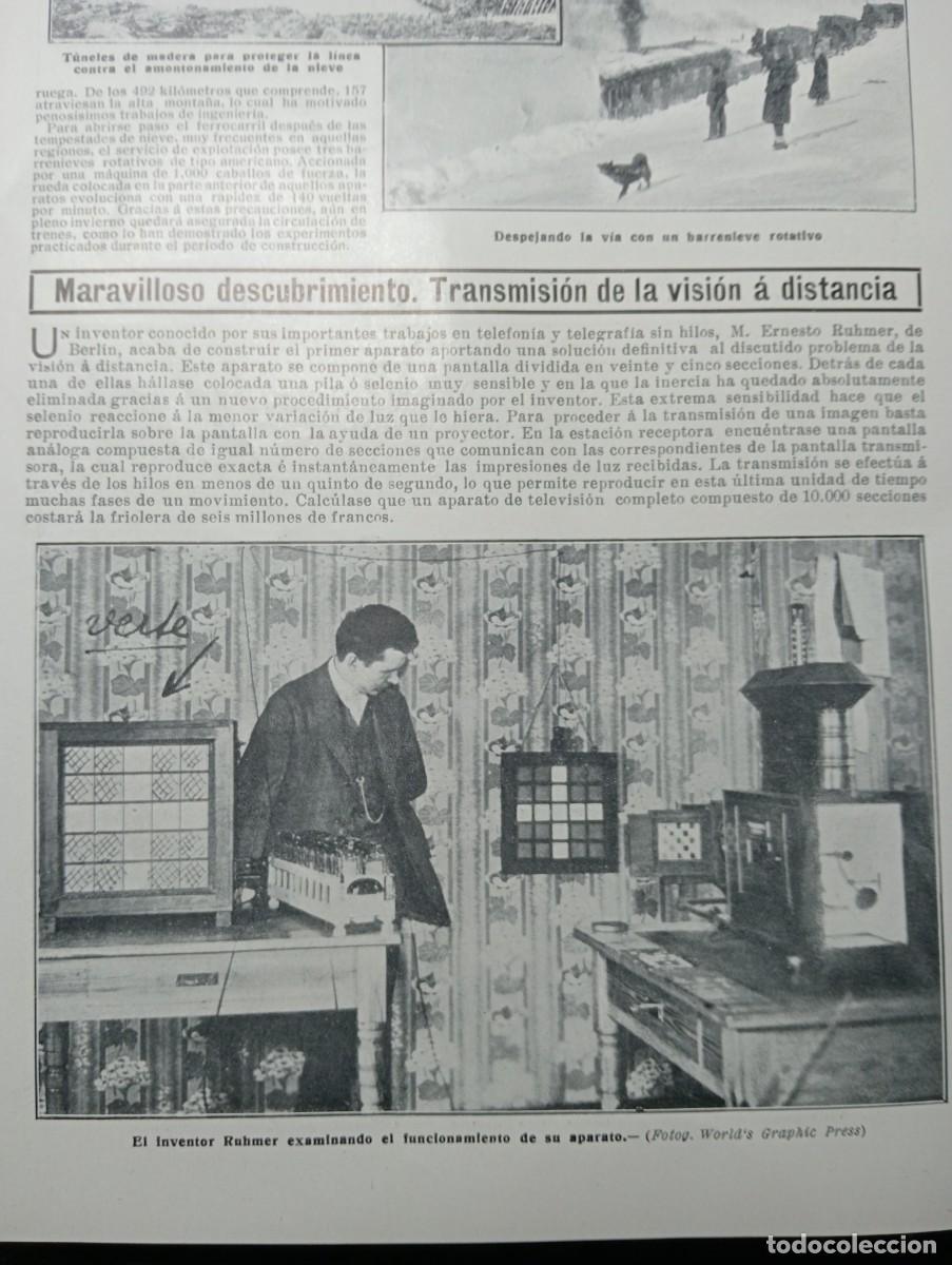 Coleccionismo de revistas y peri&oacute;dicos: REVISTA A&Ntilde;O 1909 PROTO TELEVISION RUHMER PAN DE AZUCAR DEL TEIDE INDUSTRIA ALFARERA DE CANARIAS