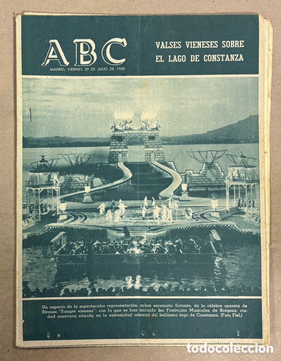 Coleccionismo de revistas y peri&oacute;dicos: ABC (29 JULIO 1960) VALS VIENES LAGO DE CONSTANZA, NIXON CONTRA EL COMUNISMO, ARGENTINA - ESPA&Ntilde;A