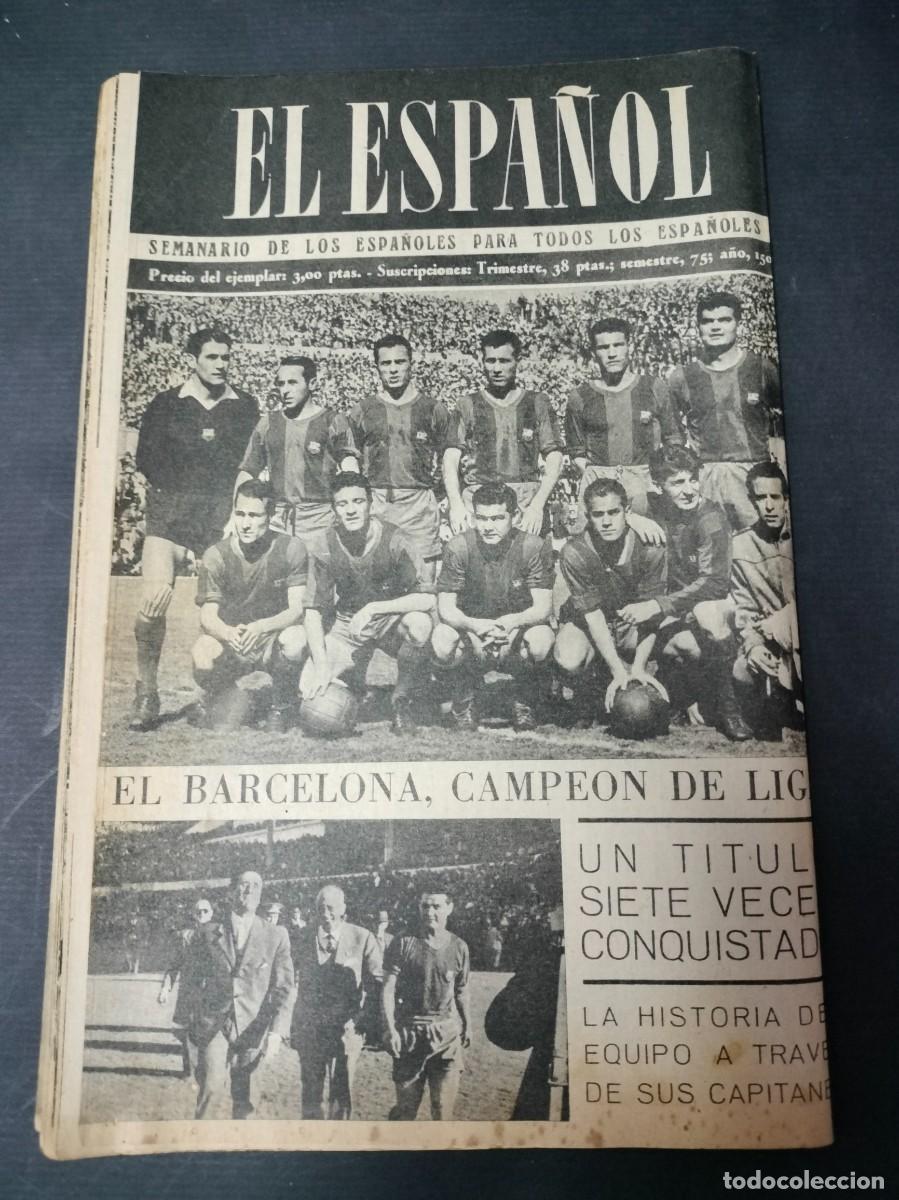 Coleccionismo de revistas y peri&oacute;dicos: EL ESPA&Ntilde;OL SEMANARIO DE LOS ESPA&Ntilde;OLES N&ordm; 542 25 ABRIL 1959 BARCELONA CAMPEON DE LIGA FUTBOL