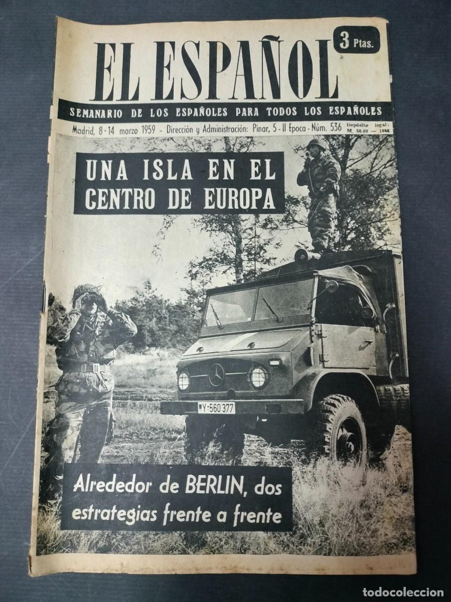 Coleccionismo de revistas y peri&oacute;dicos: EL ESPA&Ntilde;OL SEMANARIO DE LOS ESPA&Ntilde;OLES N&ordm; 536 MARZO A&Ntilde;O 1959