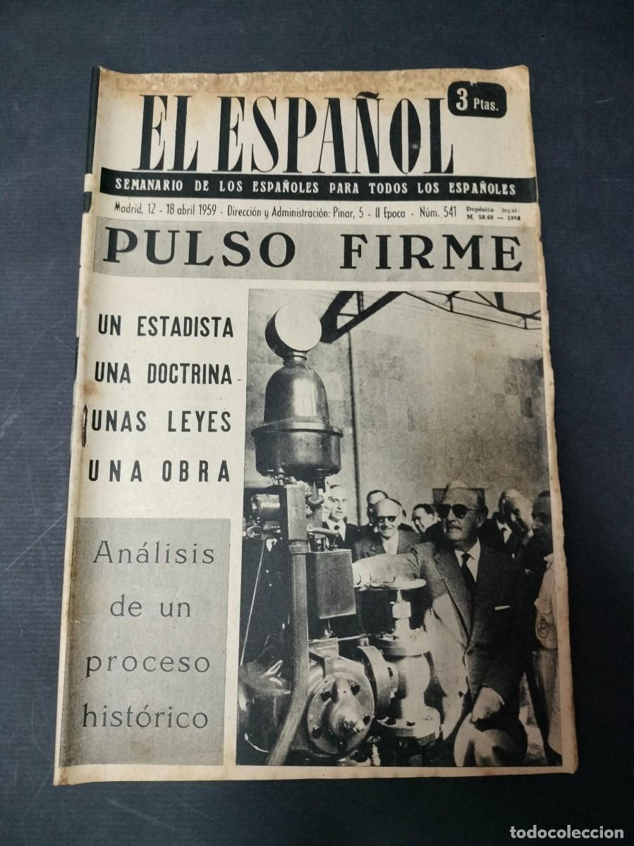 Coleccionismo de revistas y peri&oacute;dicos: EL ESPA&Ntilde;OL SEMANARIO DE LOS ESPA&Ntilde;OLES N&ordm; 541 ABRIL A&Ntilde;O 1959