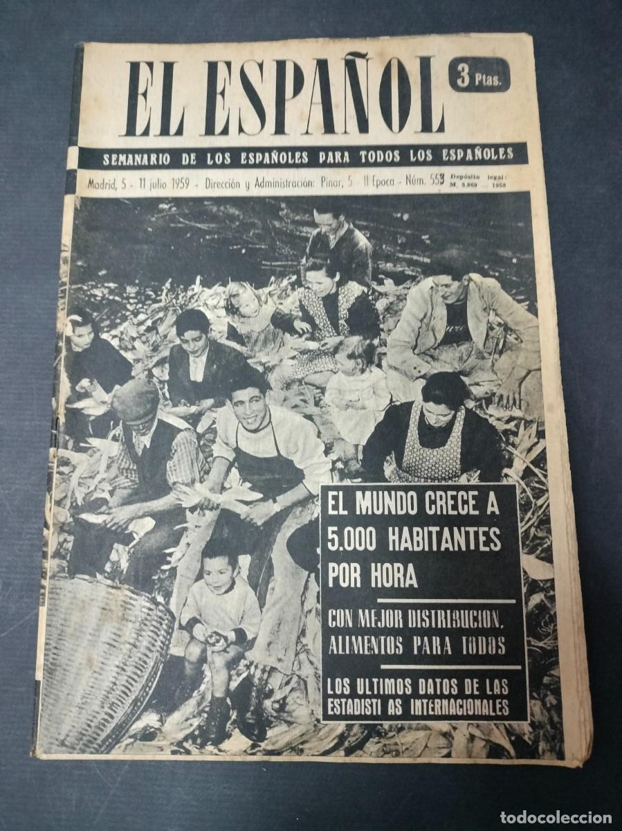 Coleccionismo de revistas y peri&oacute;dicos: EL ESPA&Ntilde;OL SEMANARIO DE LOS ESPA&Ntilde;OLES N&ordm; 553 JULIO A&Ntilde;O 1959