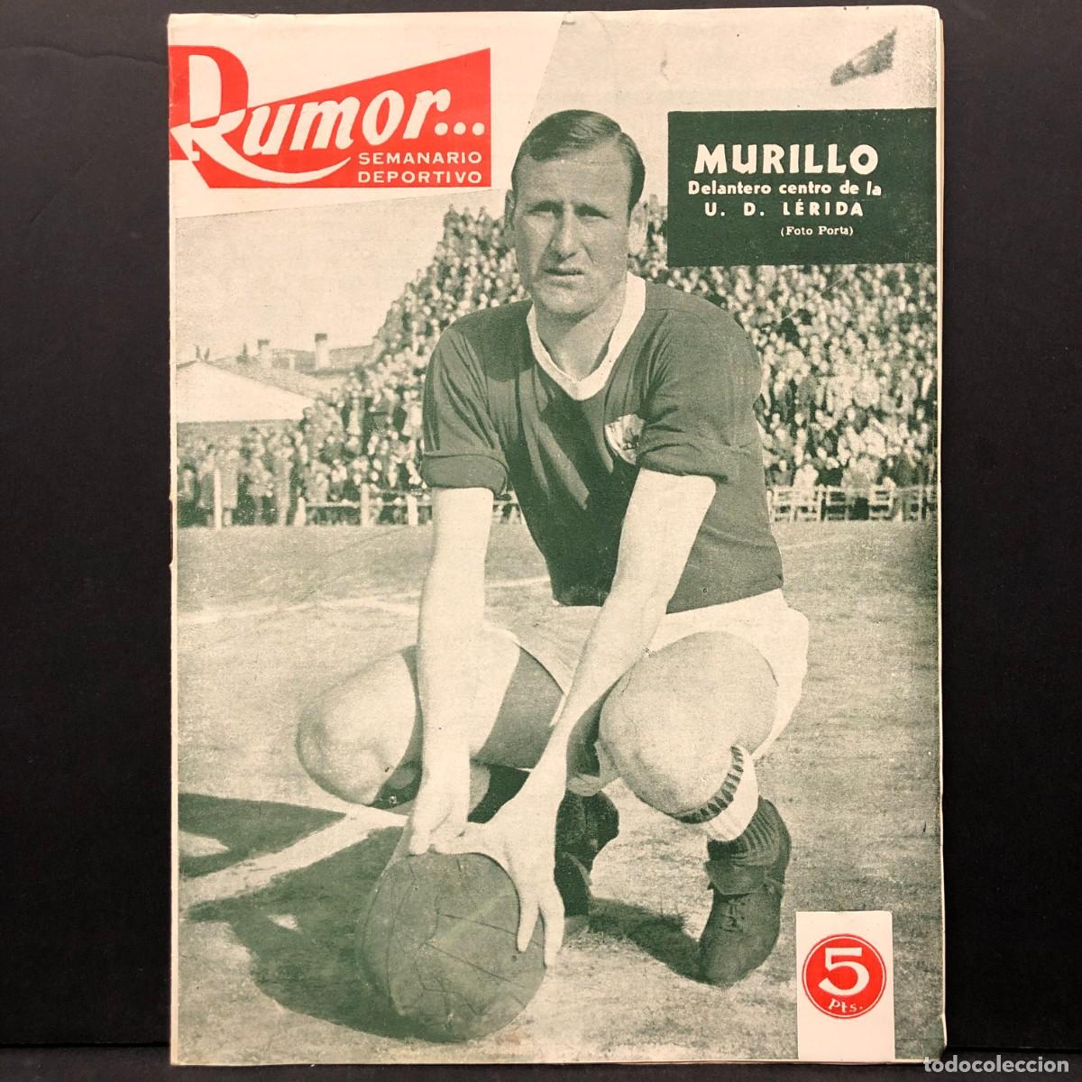 Coleccionismo de revistas y peri&oacute;dicos: REVISTA - RUMOR, SEMANARIO DEPORTIVO - A&Ntilde;O I - N&ordm;14 - MURILLO - U. D. L&Eacute;RIDA / 1302