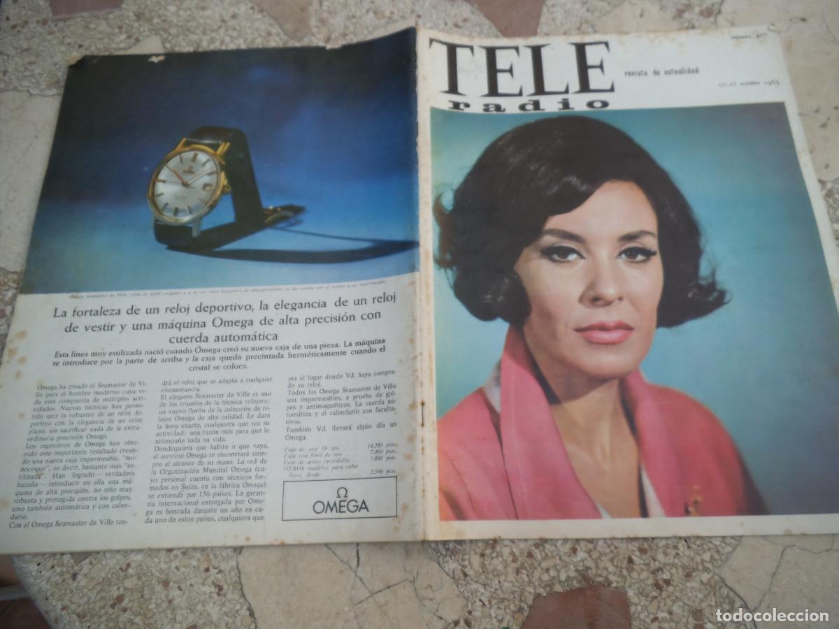 Coleccionismo de revistas y peri&oacute;dicos: tele radio n&ordm; 407, 1965, tele el fugitivo, cesario gonzalez, xavier cugat, peregrinacion mundial git