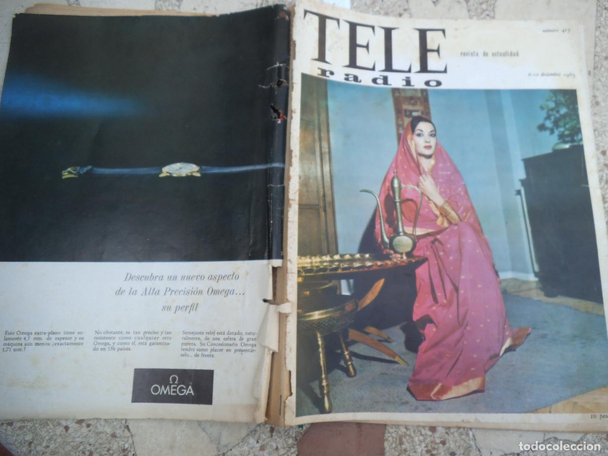 Sammeln von Zeitschriften und Zeitungen: tele radio n&ordm; 415, 1965, hitchcock, alejandro casona, enrique llovet, coros y danzas, francoise brie