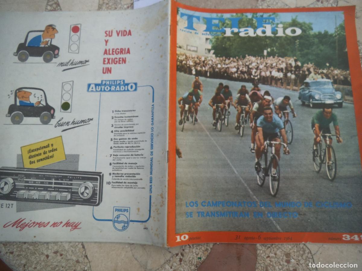 Coleccionismo de revistas y peri&oacute;dicos: tele radio n&ordm; 349, 1964, llega la tele color, charlot