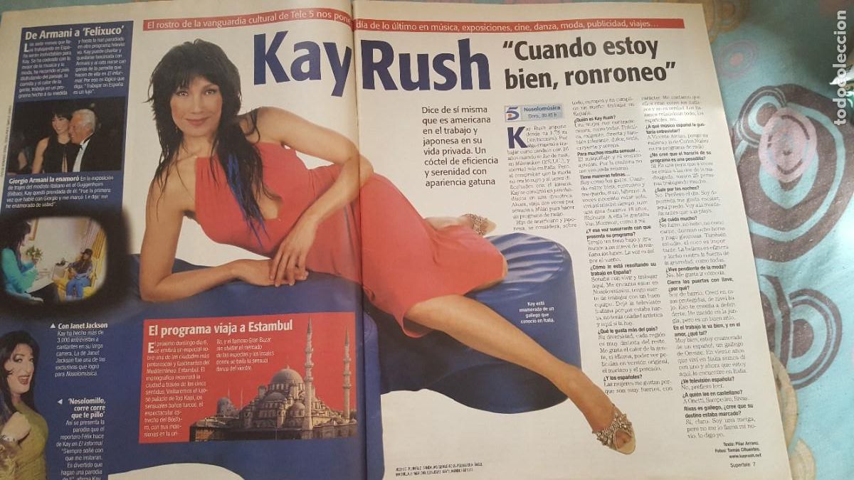 Coleccionismo de revistas y peri&oacute;dicos: Recorte de revista a dos p&aacute;ginas. Kay Rush