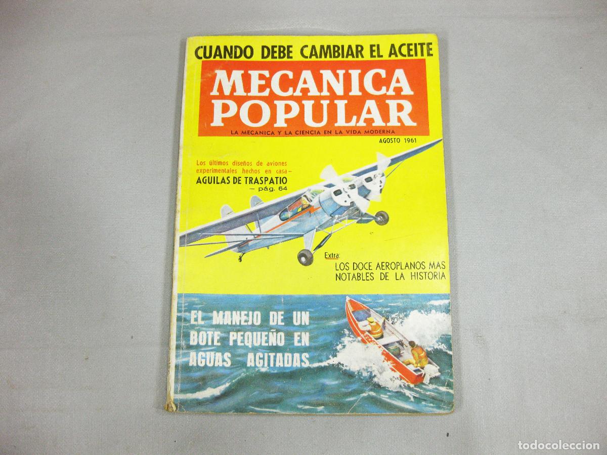 Coleccionismo de revistas y peri&oacute;dicos: REVISTA DE MEC&Aacute;NICA POPULAR. AGOSTO DE 1961. LA MEC&Aacute;NICA Y LA CIENCIA EN LA VIDA MODERNA. SA