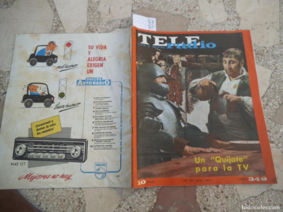 Coleccionismo de revistas y peri&oacute;dicos: tele radio n&ordm; 348, 1964, noelle, paradores turisticos, el quijote, jeffrey hunter