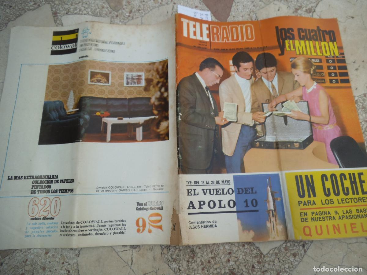 Coleccionismo de revistas y peri&oacute;dicos: tele radio n&ordm; 595, 1969, rosa zumarraga, apolo 10, j.m.orti bordas, jaime morey, percy strat