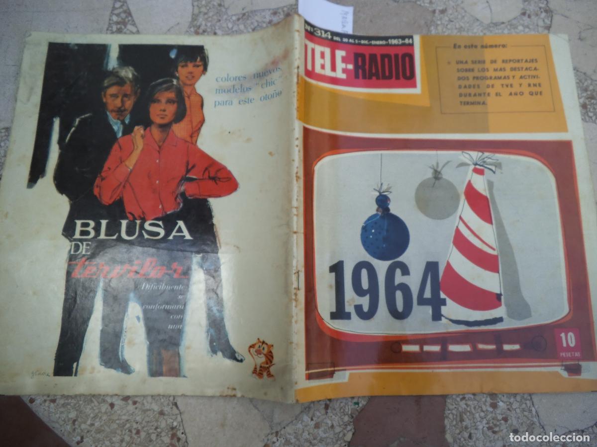 Coleccionismo de revistas y peri&oacute;dicos: tele radio n&ordm; 314, 1963, maria rosa y paco de alba, reportajes destacados programas tve y rne