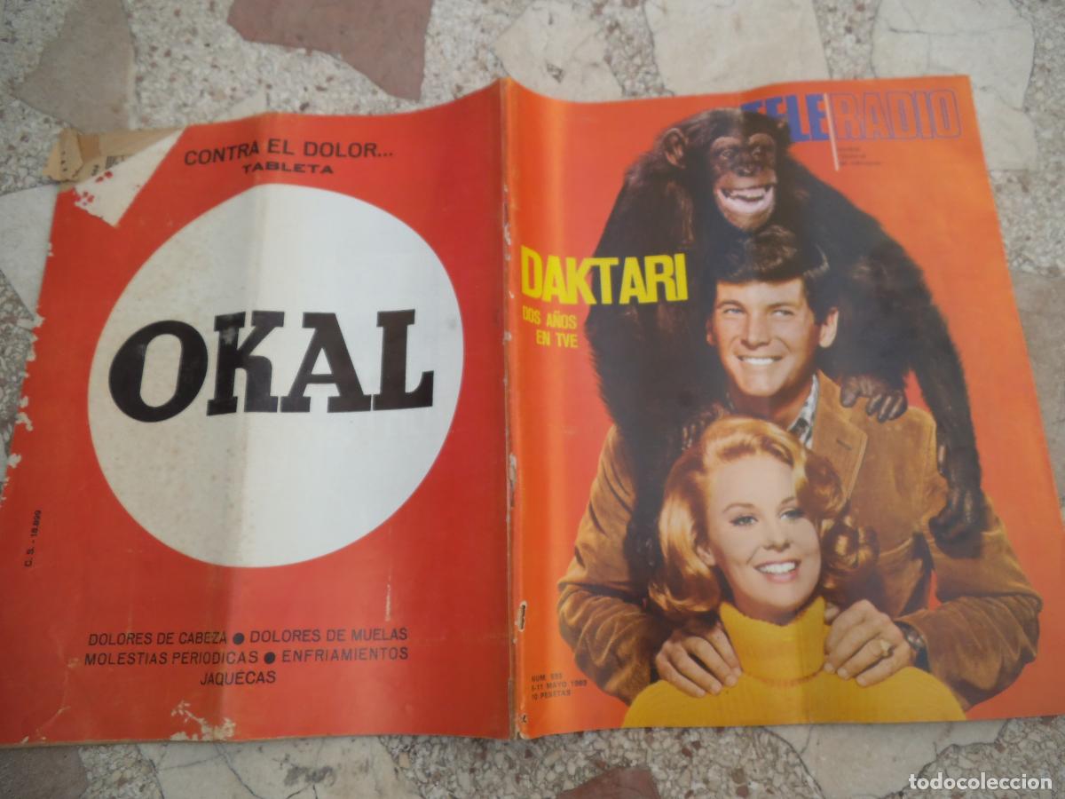 Coleccionismo de revistas y peri&oacute;dicos: tele radio n&ordm; 593, 1969, daktari, jose m&ordf; caffarel, amparo ribelles, elena m&ordf; tejeiro, 2 guerras mun