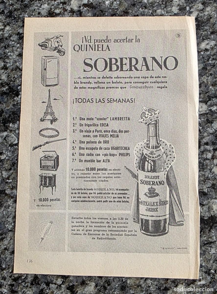 Coleccionismo de revistas y peri&oacute;dicos: ANTIGUO ANUNCIO SOBERANO