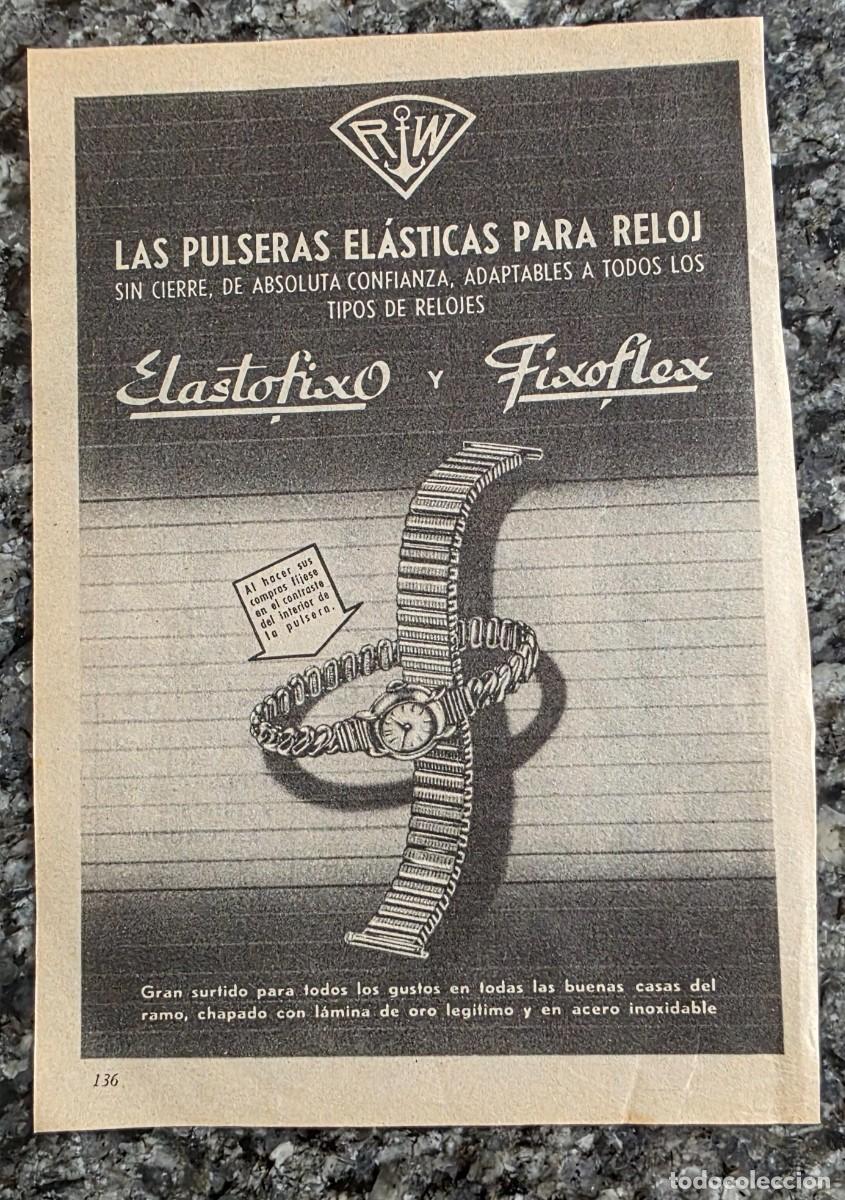 Coleccionismo de revistas y peri&oacute;dicos: ANTIGUO ANUNCIO RELOJES FIXOFLEX