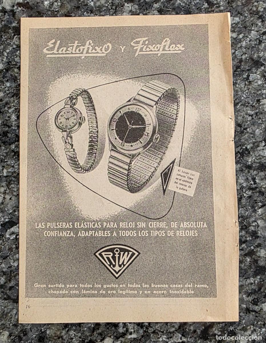 Coleccionismo de revistas y peri&oacute;dicos: ANTIGUO ANUNCIO RELOJES FIXOFLEX