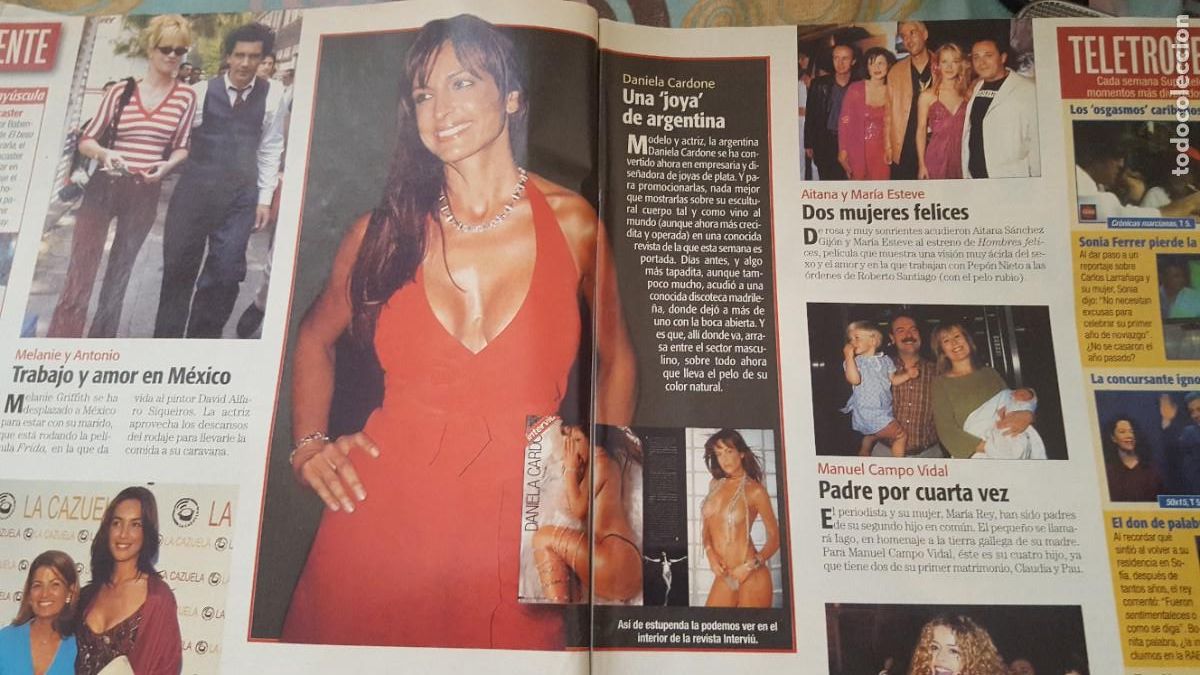 Coleccionismo de revistas y peri&oacute;dicos: Recorte de revista. Daniela Cardone.
