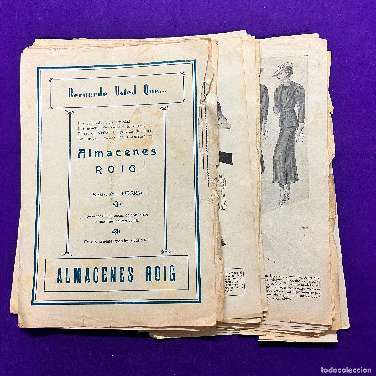 Coleccionismo de revistas y peri&oacute;dicos: RECORTES REVISTAS DE MODA, FIGURINES, ETC. A&Ntilde;OS 30. VITORIA (ALAVA). ALMACENES ROIG Y MANRIQUE.