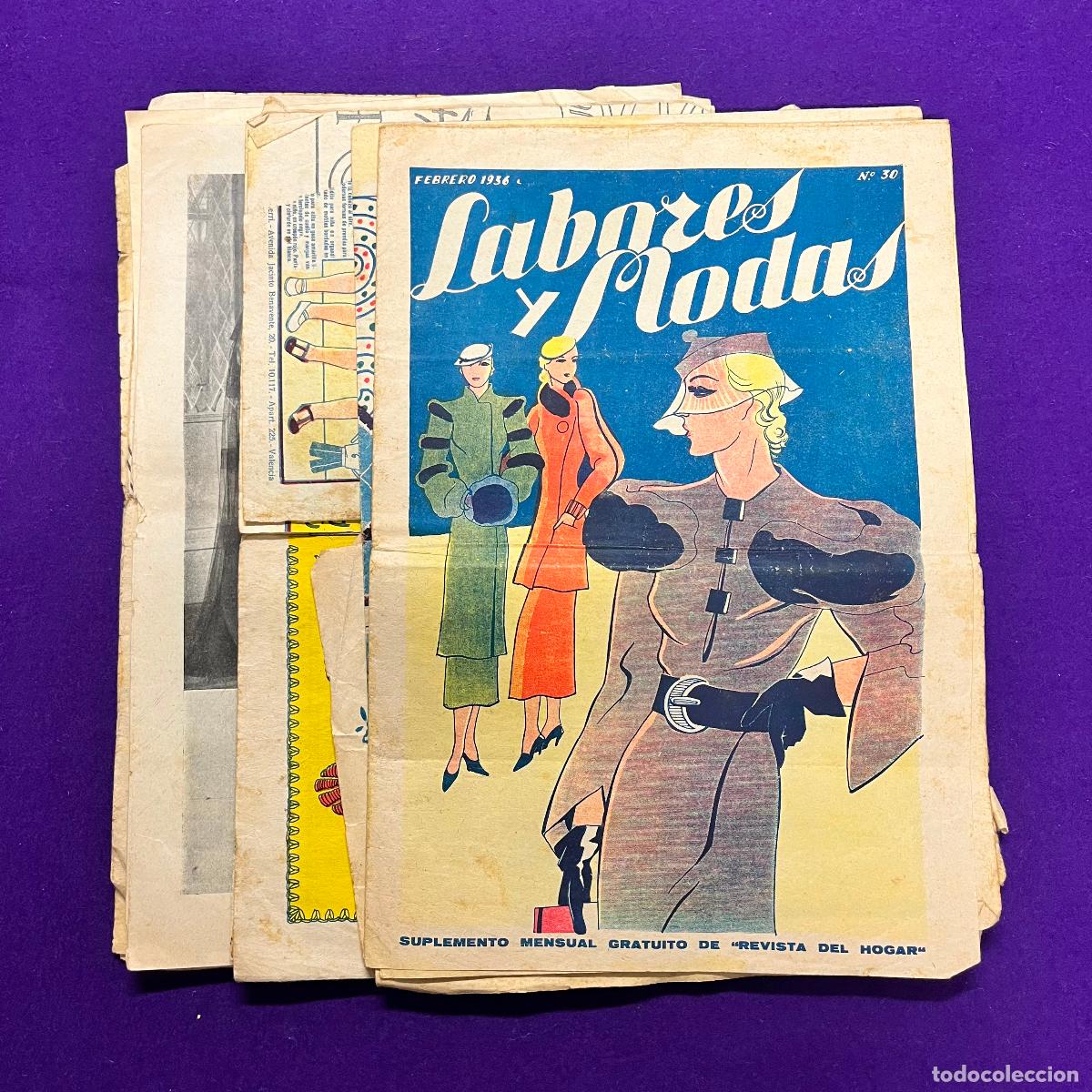 Coleccionismo de revistas y peri&oacute;dicos: REVISTAS, RECORTES DE LABORES, MODA Y MODA INFANTIL. A&Ntilde;OS 30. PATRONES, ETC.