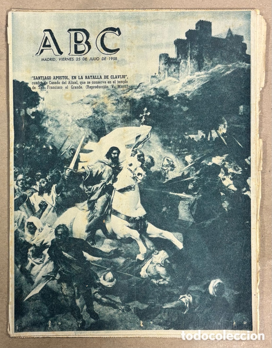 Collectionnisme de Revues et Journaux: ABC (25 JULIO 1958) SANTIAGO AP&Oacute;STOL EN BATALLA DE CLAVIJO, LA RAMBLA C&Oacute;RDOBA TRADICI&Oacute;N ALFARERA, BE