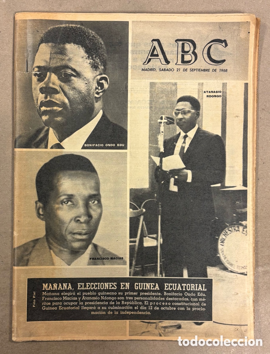 Coleccionismo de revistas y peri&oacute;dicos: ABC (21 SEPTIEMBRE 1968) ELECCIONES GUINEA ECUATORIAL, REPORTAJE AN&Iacute;S DE LA PRAVIANA, LOS POP-TOPS