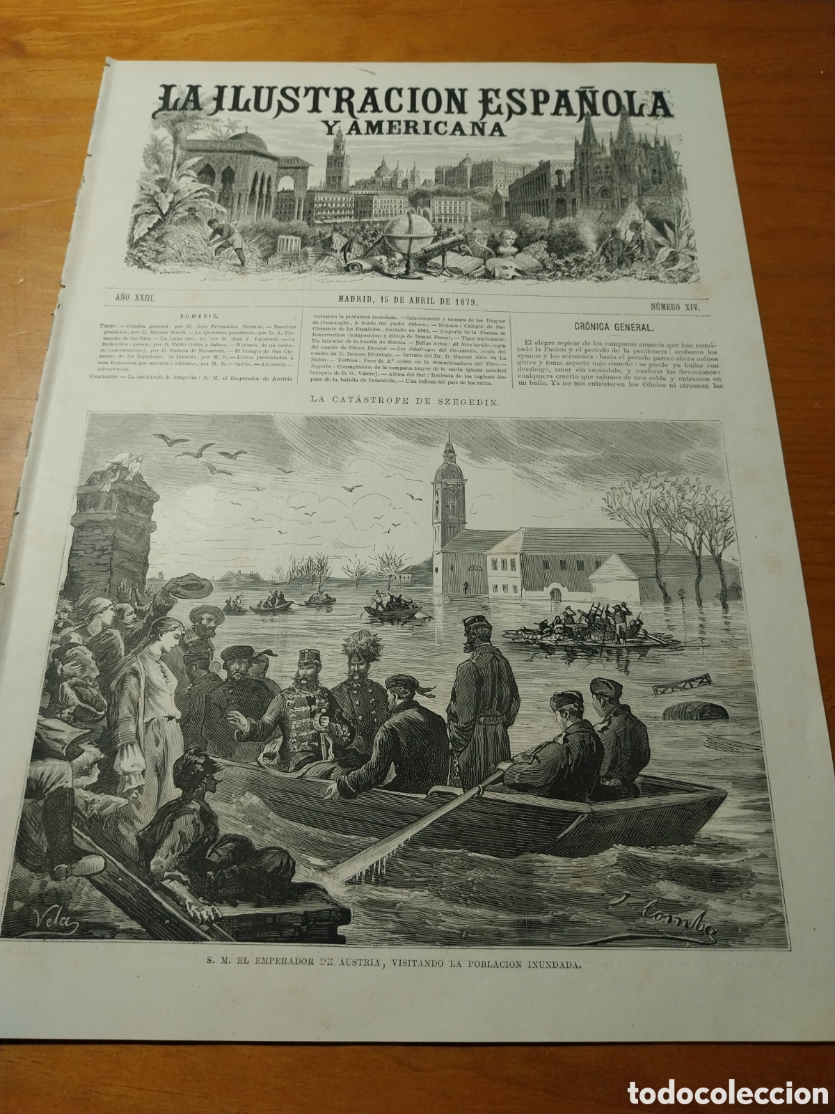 Coleccionismo de revistas y peri&oacute;dicos: REVISTA 1879 YATCH OSBORNE.LABRADOR HUERTA MURCIA.CONSAGRACION CAMPANA SEGORBE. FARO DE TORTOSA