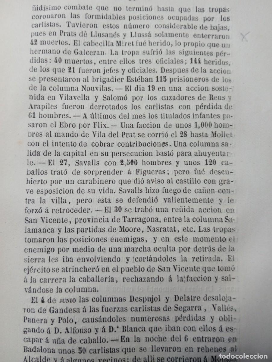Coleccionismo de revistas y peri&oacute;dicos: DIARIO DE BARCELONA A&Ntilde;O 1875 CARLISMO EN BORREDA BERGA CASTELLAR DE N'HUG CARDEDEU POBLA CERCS