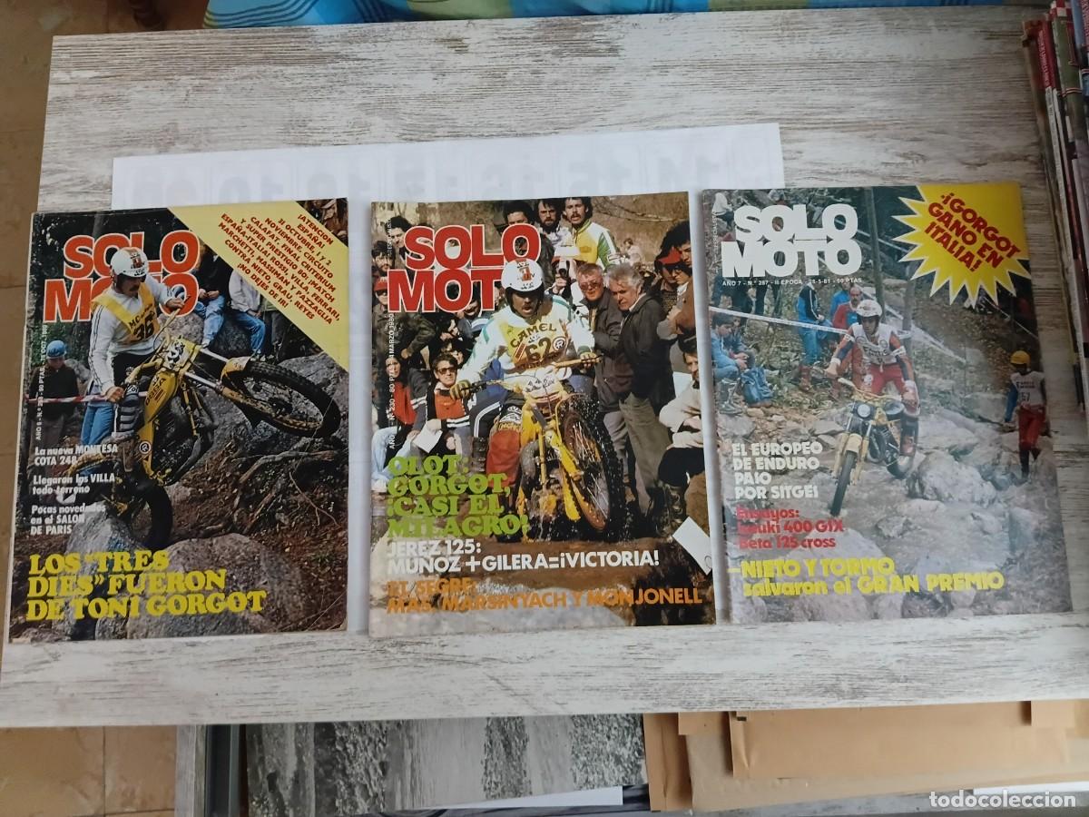 Coleccionismo de revistas y peri&oacute;dicos: Lote de 3 revistas moto . SOLO MOTO . OSSA . TONI GORGOT .
