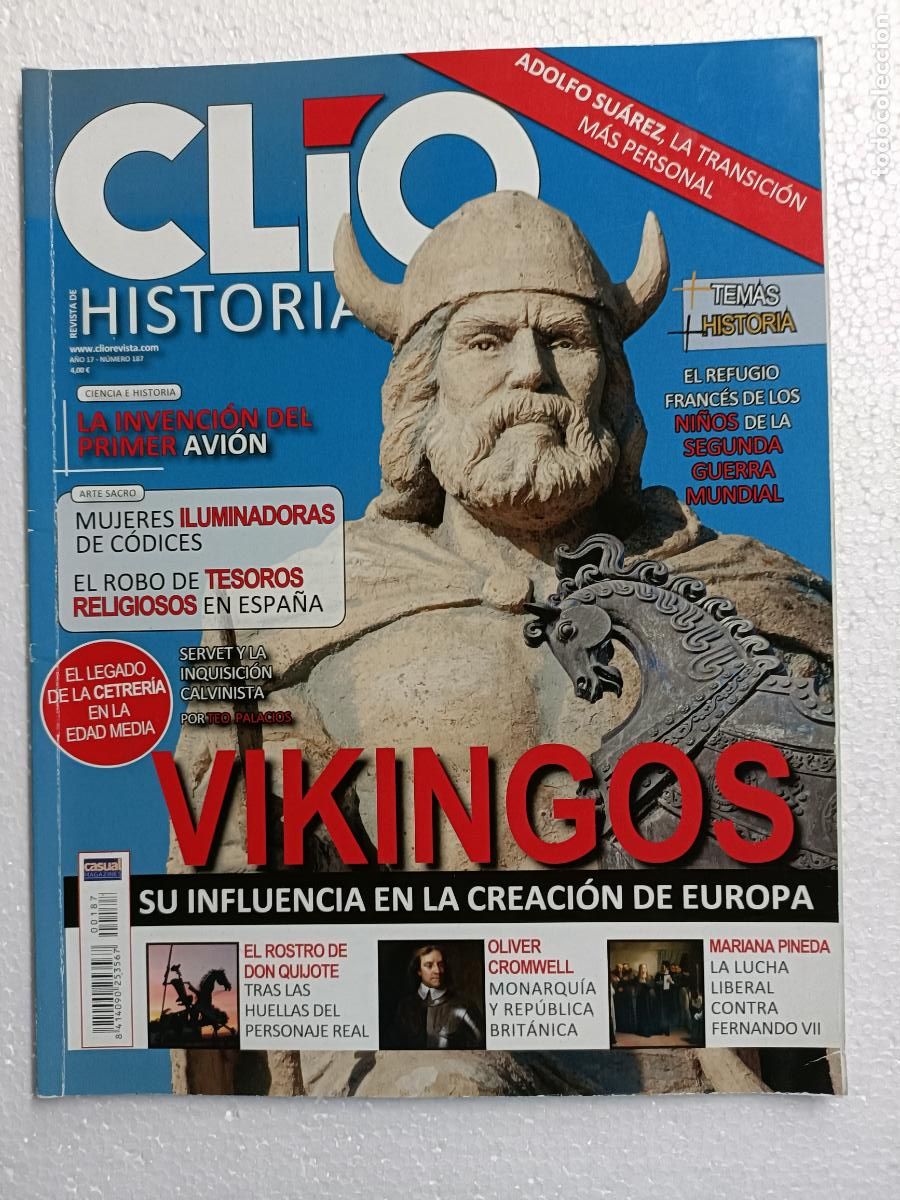 Coleccionismo de revistas y peri&oacute;dicos: CLIO 187. VIKINGOS. EL ROSTRO DE DON QUIJOTE. MARIANA PINEDA. MUJERES ILUMINADORAS DE CODICES