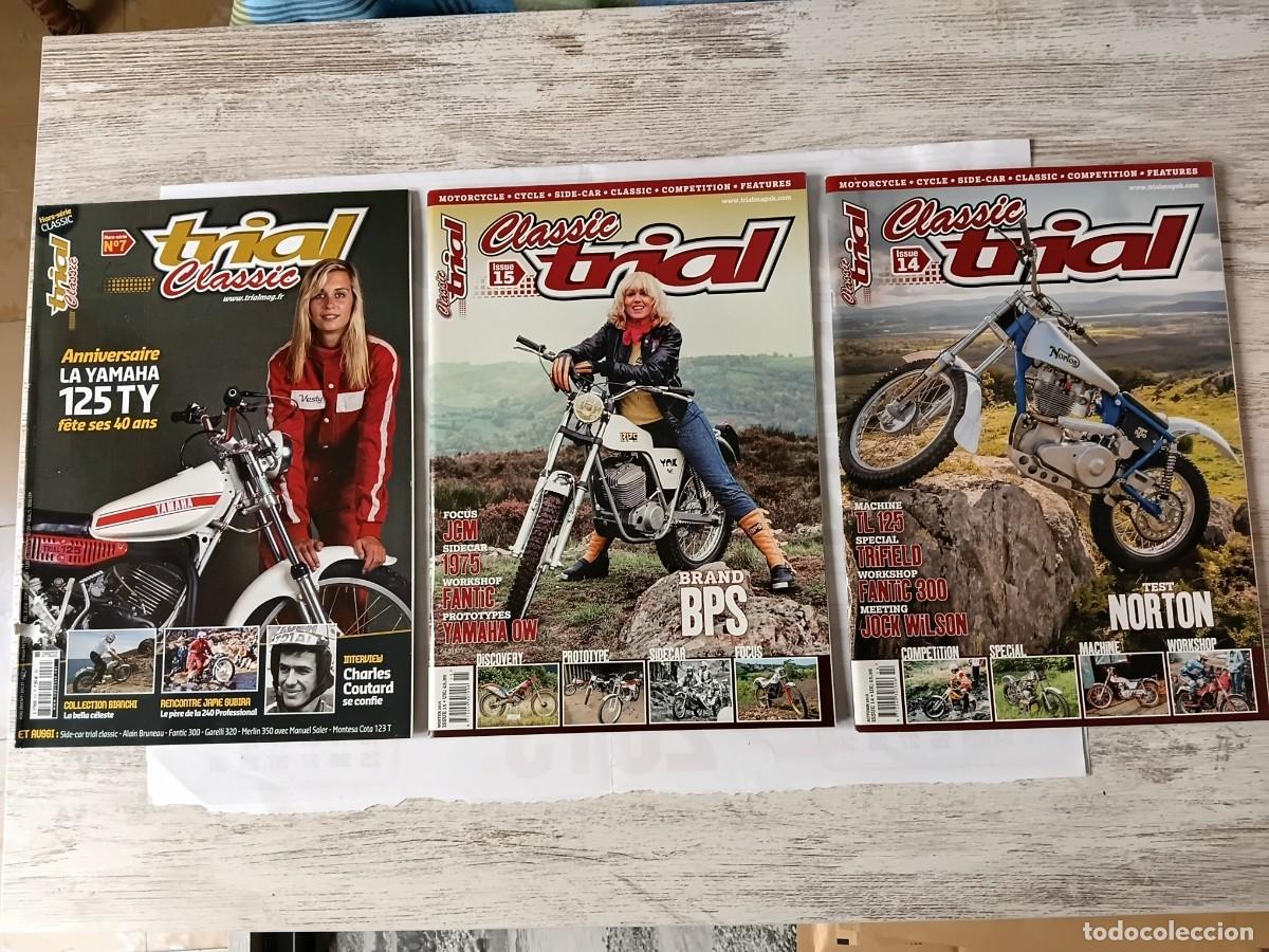 Coleccionismo de revistas y peri&oacute;dicos: Lote de 3 revistas moto . CLASSIC trial en frances e ingles .