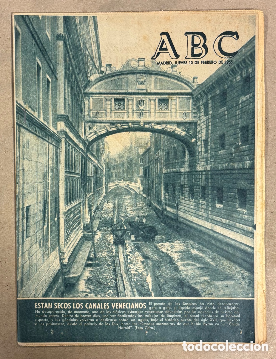 Coleccionismo de revistas y peri&oacute;dicos: ABC (10 FEBRERO 1955) CANALES VENECIANOS SECOS, DOCUMENTOS IN&Eacute;DITOS SOBRE LOPE DE VEGA,&hellip;