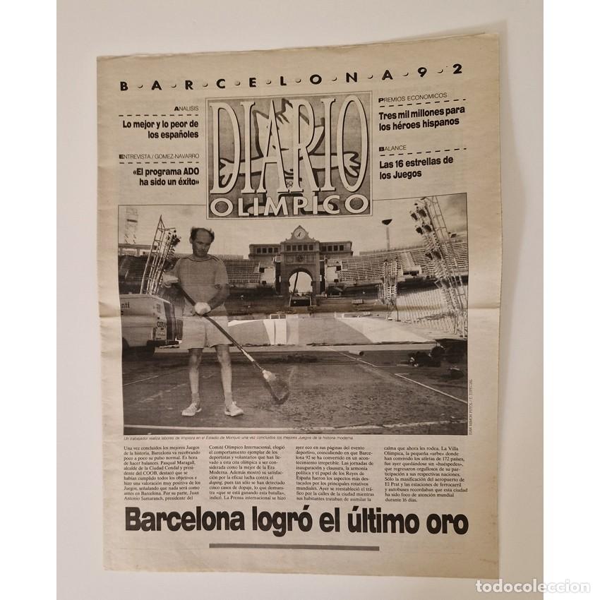 Coleccionismo de revistas y peri&oacute;dicos: Diario OL&Iacute;MPICO BARCELONA 92 Diario16 (11 Agosto 1992) Prensa Juegos Ol&iacute;mpicos RESUMEN Y MEDALLERO