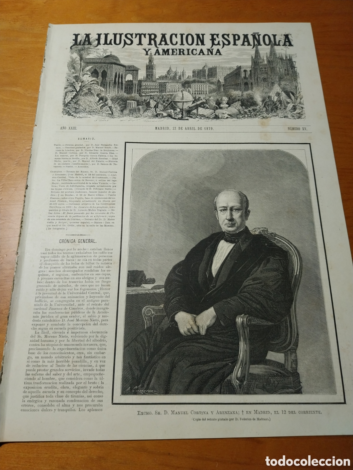 Coleccionismo de revistas y peri&oacute;dicos: REVISTA 1879 CATEDRAL DE GUATEMALA.ANTOFAGASTA DE BOLIVIA.