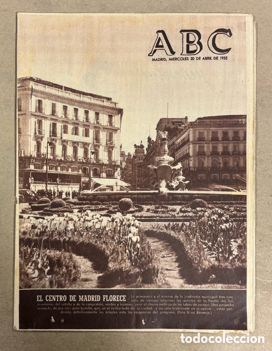 Coleccionismo de revistas y peri&oacute;dicos: ABC (20 ABRIL 1955) PRIMAVERA EN LA PUERTA DEL SOL, MONASTERIO SANTO TORIBIO DE LIEBANA RESTAURADO,.