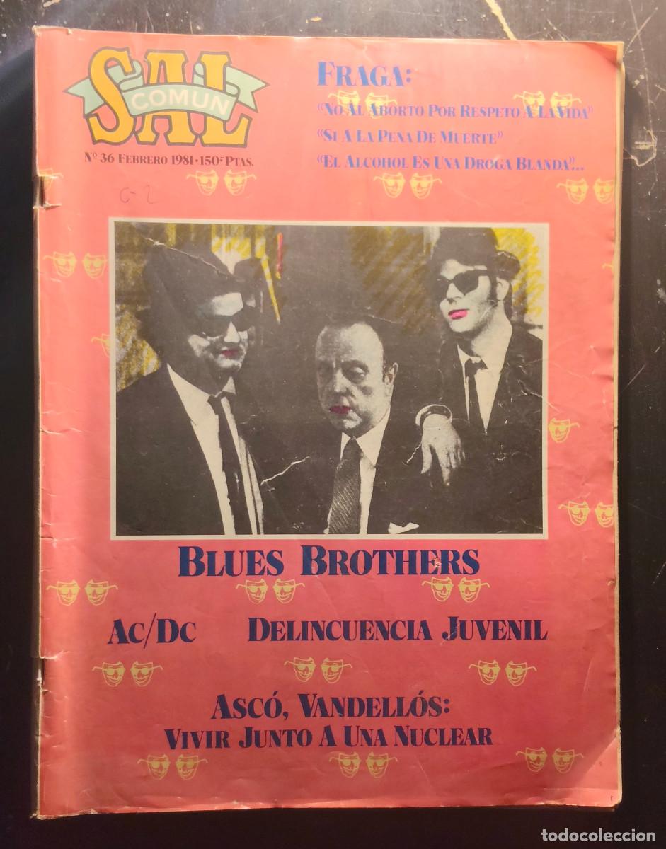 Coleccionismo de revistas y peri&oacute;dicos: SAL COMUN - 1981 - THE BLUES BROTHERS, FRAGA, MANUEL SUMMERS, AC/DC, PACO DE LUC&Iacute;A, MINK DEVILLE