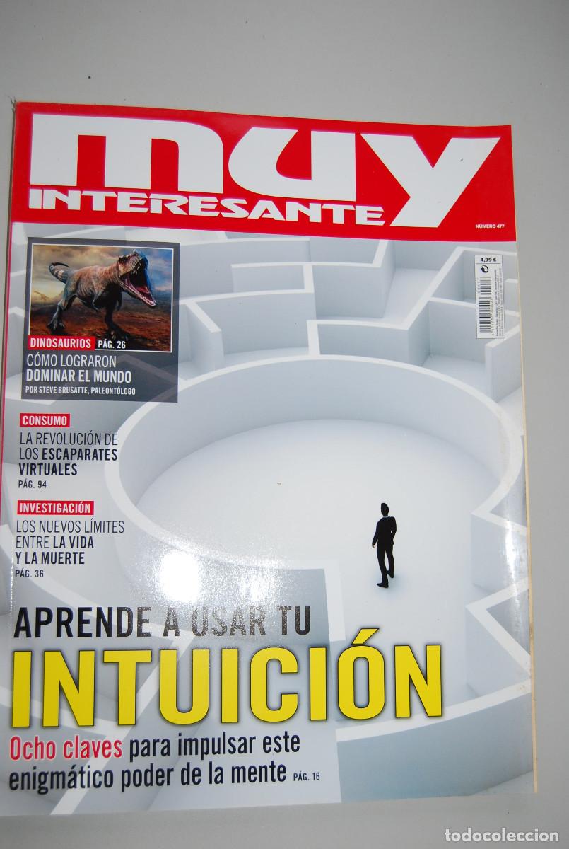 Coleccionismo de revistas y peri&oacute;dicos: MUY INTERESANTE.NUM.477- 2021 : INTUICION-ESCAPARATES VIRTUALES-LA VIDA Y LA MUERTE-DINOSAURIOS