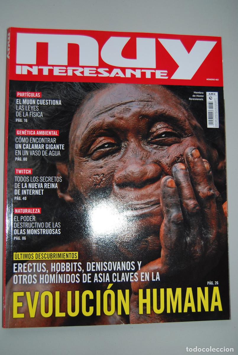 Coleccionismo de revistas y peri&oacute;dicos: MUY INTERESANTE.NUM.482-2021 : EVOLUCION HUMANA-CALAMAR GIGANTE-OLAS MONSTRUOSAS-EL MUON