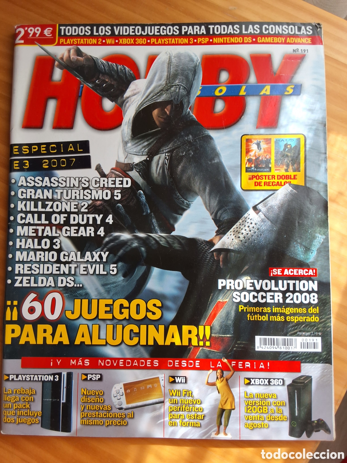Coleccionismo de revistas y peri&oacute;dicos: Hobby consolas revista n&uacute;mero 191 a&ntilde;o 2007/9 incluye p&oacute;ster