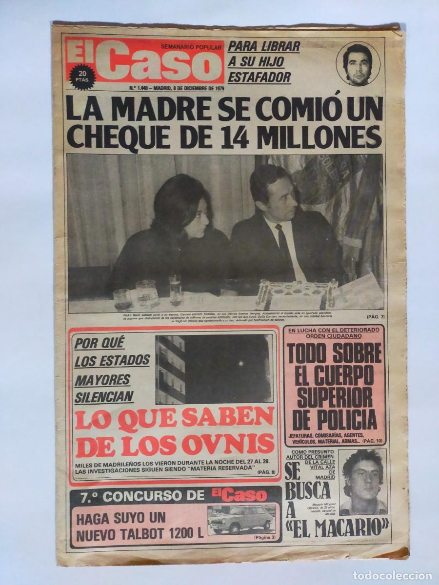 Coleccionismo de revistas y peri&oacute;dicos: PERIODICO &rdquo;EL CASO&rdquo; SEMANARIO DE SUCESOS N&ordm; 1440 - A&Ntilde;O 1979