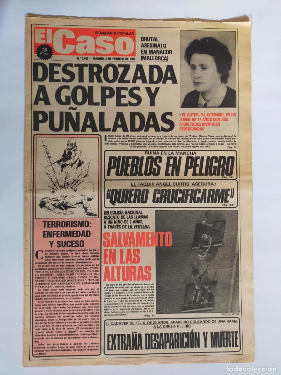 Coleccionismo de revistas y peri&oacute;dicos: PERIODICO &rdquo;EL CASO&rdquo; SEMANARIO DE SUCESOS N&ordm; 1448 - A&Ntilde;O 1980