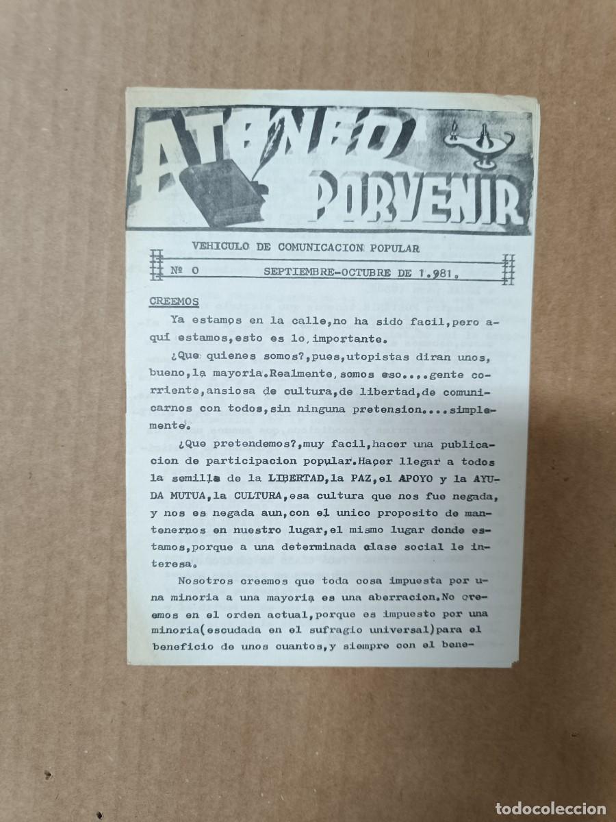 Coleccionismo de revistas y peri&oacute;dicos: ANTIGUA REVISTA POLITICA ANARQUISTA, ATENEO PORVENIR 1981, LIBERTARIO , TRANSICION -P31