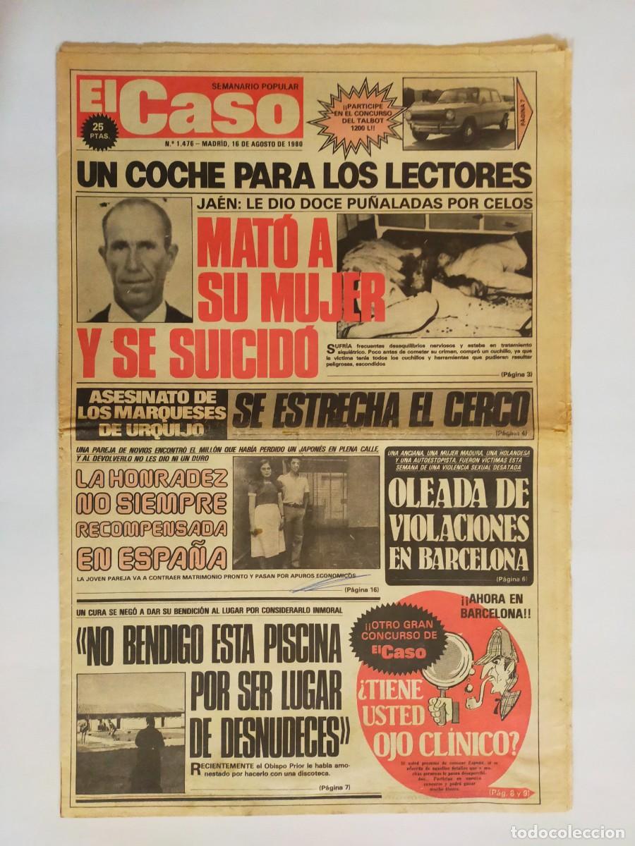 Coleccionismo de revistas y peri&oacute;dicos: PERIODICO &rdquo;EL CASO&rdquo; SEMANARIO DE SUCESOS N&ordm; 1476 - A&Ntilde;O 1980