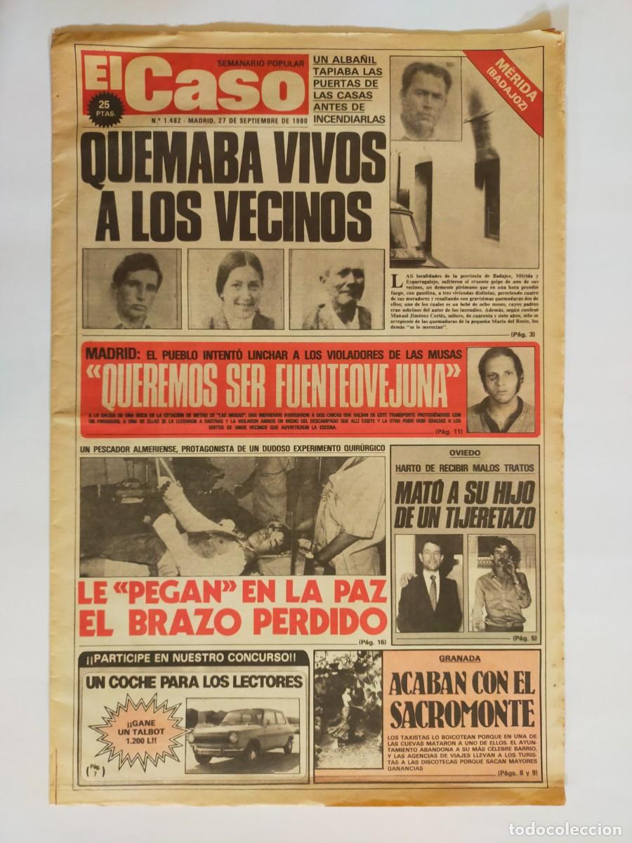 Coleccionismo de revistas y peri&oacute;dicos: PERIODICO &rdquo;EL CASO&rdquo; SEMANARIO DE SUCESOS N&ordm; 1482 - A&Ntilde;O 1980
