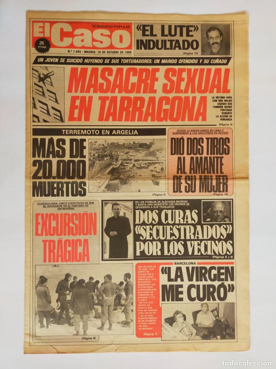 Coleccionismo de revistas y peri&oacute;dicos: PERIODICO &rdquo;EL CASO&rdquo; SEMANARIO DE SUCESOS N&ordm; 1485 - A&Ntilde;O 1980